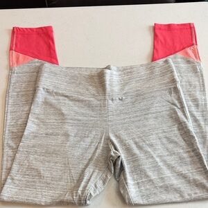 Victoria's Secret Gray/Coral Leggings NWOT